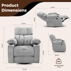 Helios Fabric One Seater Motorised Recliner with Rocking Revolving & Cup Holder in Grey Colour