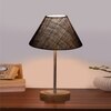 Devansh Blue Jute Table Lamp With Natural  Wood Base  & Steel Pipe (10X16.25 Inches)-37