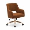 Doe Buck Lotsee Modern Brown Boucle Office Chair