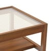 Fujiwara Rectangular Solid Wood Coffee Table In Amber Walnut Finish