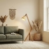 Emphasis Beige Jute Floor Lamp with Beige Jute Base