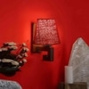 Devansh Solid Wood Electric Wall Light in Maroon Colour with Maroon Shade Count of 1 Light