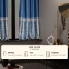 Stoa Paris Satin Window Curtain, 70% Blackout Curtains,   Privacy Lining, Pack of 2, Versailles - Blue Monarch