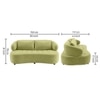 Henry Velvet 2 Seater Sofa Mint Green Color