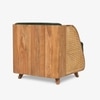 Andaman Ross Solid Wood Arm Chair in Green Colour
