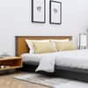 Hexa Engineered Wood Modern Queen Bed With Headboard Without Storage In Slate Grey And Giant Wood