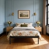 Pinner Metal Non Storage Single Bed in Satin Black Finish