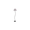 Kai Grey Fabric Floor Lamp with Black Iron Base