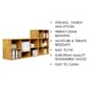 Hexa Engineered Wood Bookshelf Multipurpose Storage Rack in Giant Wood Colour