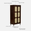 Selvian Solid Wood  Tall Cabinet In Tobacco Colour