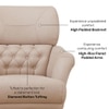 Veronica 3 Seater Fabric Sofa in Honey Beige Colour
