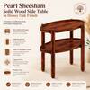 Pearl Sheesham Wood Side Table in Honey Oak Finish