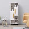 Hexa Engineered Wood Bookshelf Multipurpose Storage Rack in Frosty White Colour