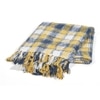 Checkered Yellow navy Throw