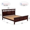 Tulsi Solid Wood Queen  Size Upholstered Bed Without Storage (Walnut Finish)
