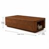 Kingsley Sheesham Wood Geometric Chevron Coffee Table in Walnut Finish
