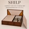 Shilp Solid Wood Compact King Bed Box Storage Provincial Teak Finish Mattress 72 x 72 Inches