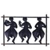 Desert Art Metal Handpainted Blue Tabla Musician Wall Hanging