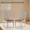 Diner Solid Wood Dining Chair Set Of 2 In Golden Oak Finish