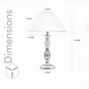 Lorette hand crafted Solid wood walnut finish table lamp With White Cotton Shade