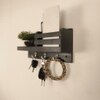 Richmond Wooden Wall Shelf Organiser With Key Holders