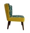 Tiara Solid Wood Accent Chair in Yellow Colour