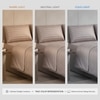 Stoa Paris Sateen Quilted King Size Bed Cover with 2 Pillow Covers (100 x 108) lted King Cha Champagne