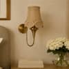 Devansh Solid Wood Electric Wall Light in Brown Colour with Multi Shade Count of 1 Light