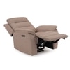 Silvana One Seater Motorized Fabric Recliner in Taupe Beige Colour