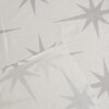 White Abstract 400 TC Cotton Flat King Sized Double Bedsheet With 2 Pillow Covers From Threads