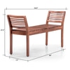 Latt Solid Wood Bench In Teak Finish