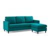 Monznij Sectional Fabric Sofa - Turquoise
