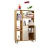 Hexa Engineered Wood Bookshelf Multipurpose Storage Rack in Giant Wood and Frosty White Colour