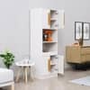 Hexa Red Crockery Unit Multipurpose Wooden Storage Cabinet in Frosty White Colour