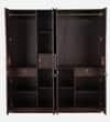 Magnum Engineered Wood 4 Door Wardrobe in Walnut Finish