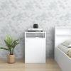 Emi Engineered Wood Bedside Table in White Finish