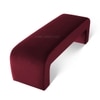 Floran Velvet 2 Seater Ottoman Bench in Maroon Color