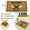 Luxe Home 100% Natural Coir Doormat Bee Print Design (71x45 cm)