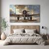 The Castle Decor Aviation Art Wall Painting Wooden Framed Digital Painting 27x48 Inch (Style 2)