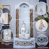 Slate Buddha White Fiber Glass Indoor Fountain