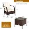 Carry Bird Wicker Patio Furniture Outdoor Balcony Chairs In Brown And Beige Colour