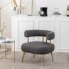 Bonnita Solid Wood Accent Chair in Grey Colour