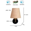 Devansh Metal Electric Wall Light in Black Colour with Beige Shade Count of 1 Light