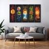 The Castle Decor Five Nature Elements Wall Art Set of 5 27x48 Inch