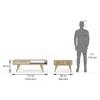 Ivara Rectangular Solid Wood Coffee Table In Natural Finish