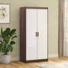 Miller 2 Door Wardrobe With Mirror and Lock in Two Tone Finish