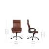 Ettorez Amaze Premium Leatherette High Back Chair In Tan Colour