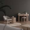 Scandinavian Ludlow Oak Side Table in Beige Colour