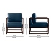Aura PU Leather Arm Chair- Blue
