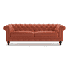 Winchester 3 Seater Leatherette Sofa in Tan Colour
